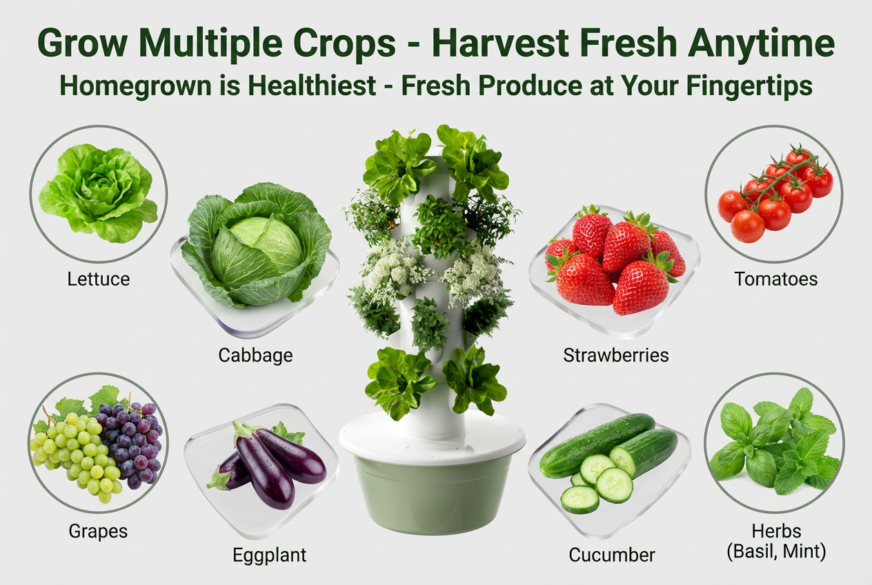 Vertical Hydroponic Growing Tower