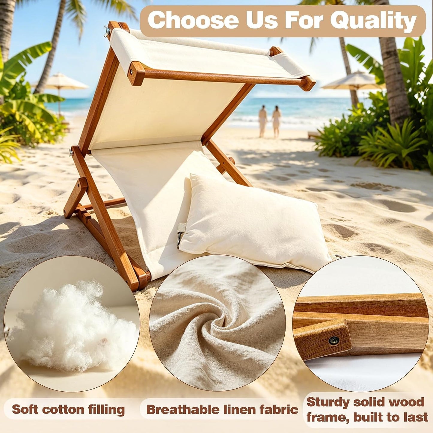 Ergonomic Neck Support Pillow for Beach Camping Pool