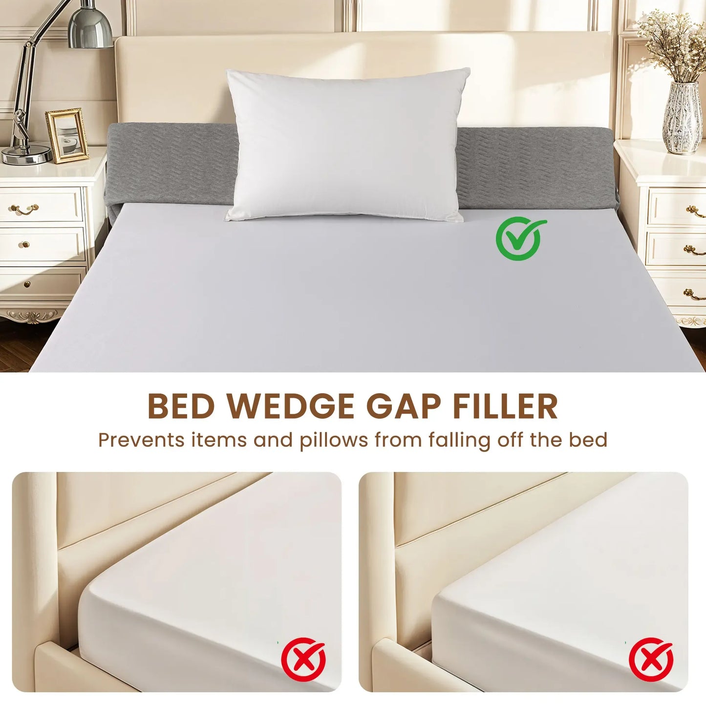 Bed Wedge Pillow Mattress Gap Filler