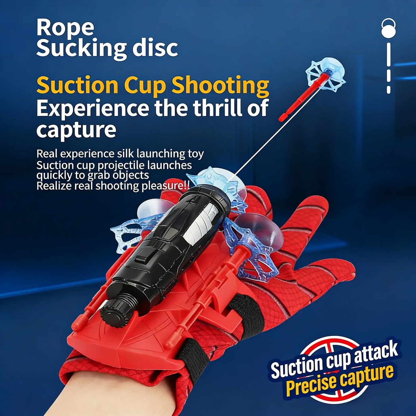 Blue Web-Slinging Spider Shooter Toy