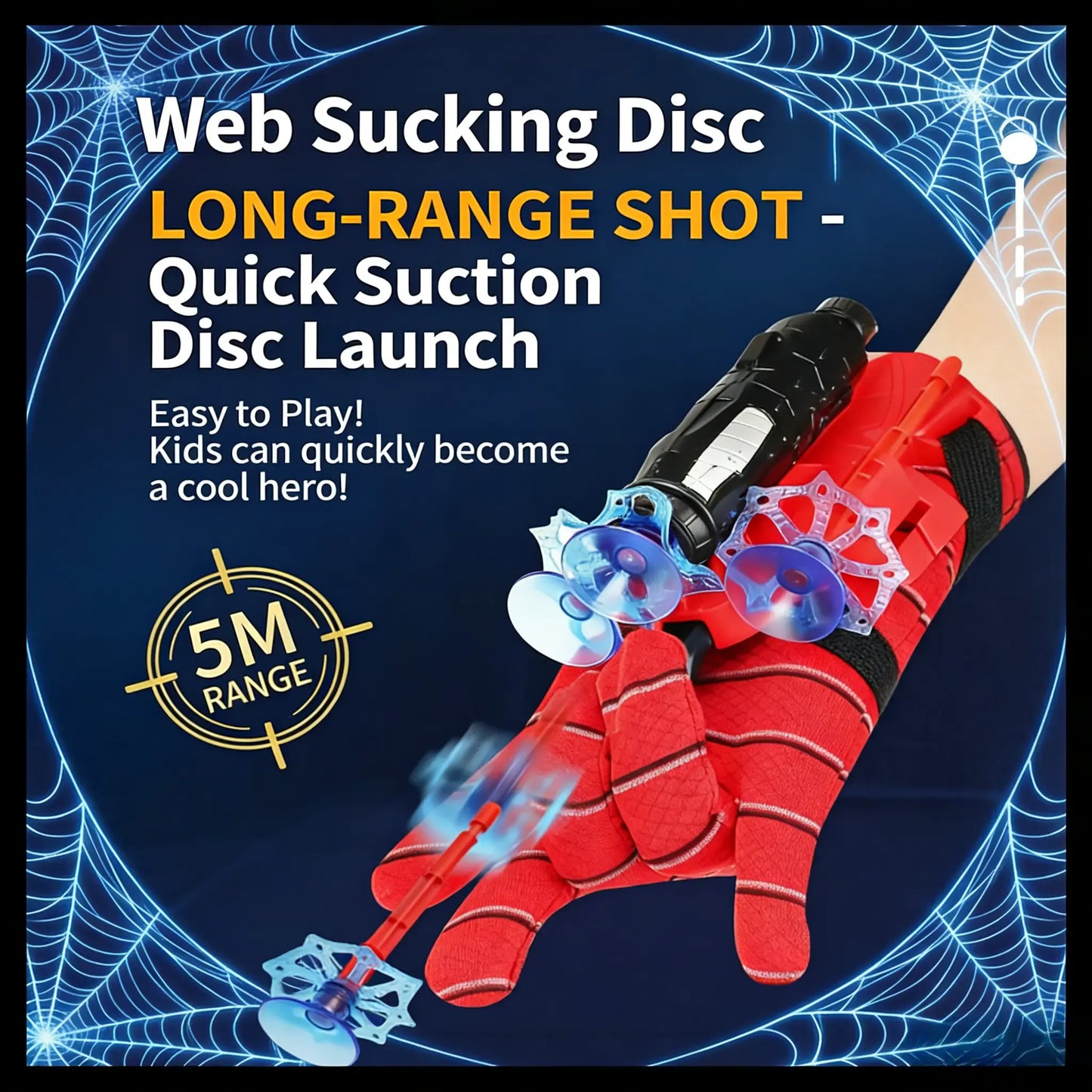 Blue Web-Slinging Spider Shooter Toy