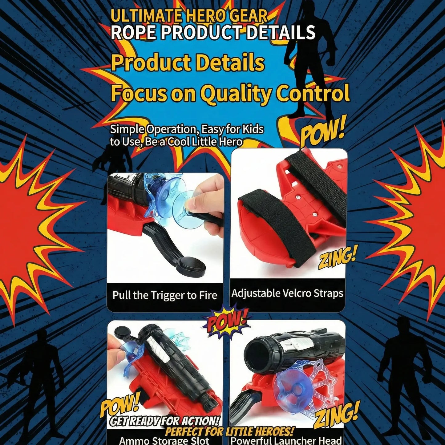 Blue Web-Slinging Spider Shooter Toy